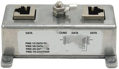 L-com Connectivity HGLN-CAT6J, protector de sobretensión; RJ45; compatible con CAT6 PoE; 10/100/1000 Base-T; Blindado