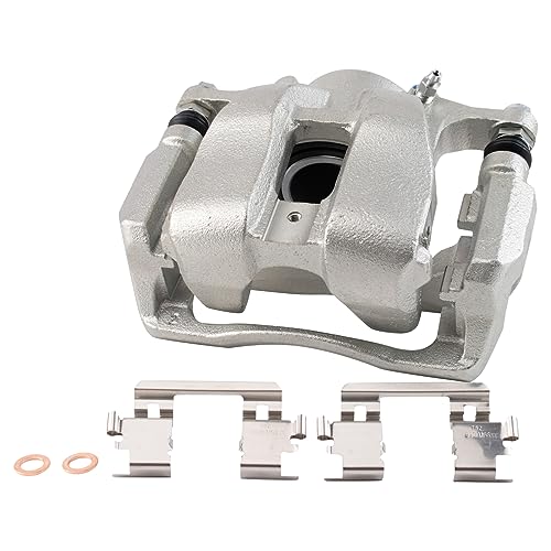 Image of TRQ Front Left Brake Caliper w /Bracket Drivers Side