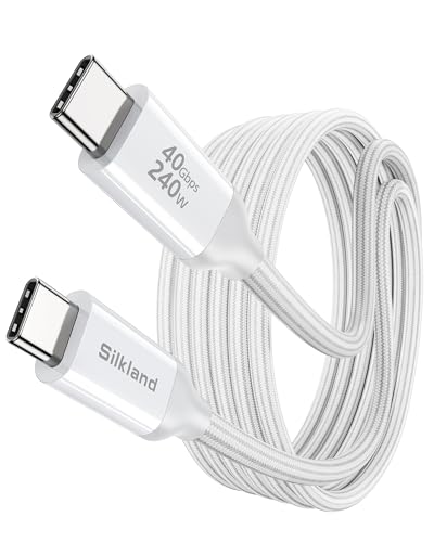 Image of Silkland USB4 for Thunderbolt 4 Cable 10FT /3M, 40Gbps, 240W, 8K /Dual 4K