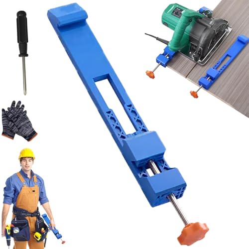 Adjustable Cutting Machine Base Guide, Adjustable Base Guide, Electric Circular Saw Milling Positioning Clamp, Precision Wood Cutting Guide, Designed for Precision Cutting and Milling (1Pcs)