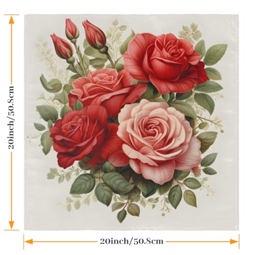 Servilletas de tela Red Roses set 6, 50.5 x 50.5 cm miniatura 2