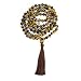 Premium Exotic Tiger Eye Mala Beads Necklace - Japa Mala - Buddha Necklace - Tigers Eye Necklace - Buddhist Prayer Beads - Tassel Necklace - 108 Mala Beads Meditation - Meru Beads Necklace