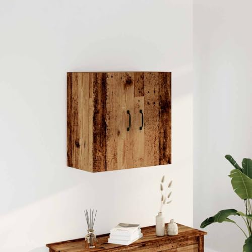 Miniatura 2 de Vidaxl Armario Pared Madera Envejecida 60x31x60 Cm, Flotante, Para Cd