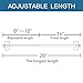 H.VERSAILTEX 2 PACK Magnetic Curtain Rods for Metal Doors Multi-Use Rods for Small Windows Cafe Sidelight and Iron Steel Places, Tool Free with Square Finials (Adjust from 16 to 28 Inch, Nickel)