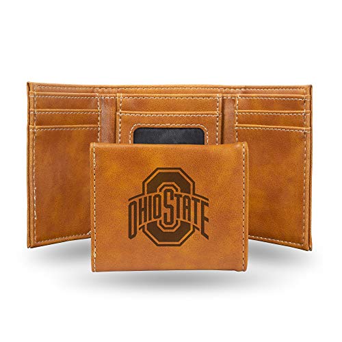 Image of Rico Industries NCAA Laser Engraved Trifold Laser Engraved Tri-Fold Wallet - Men's Accessory