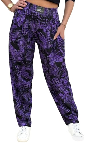 Mens/Women Baggy Workout Bodybuilder Active wear Pants in Our Purple Rain Design3