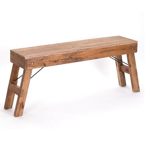 DESIGN DELIGHTS Faltbare SITZBANK Aldo | 112x48x28cm (BxHxT), Recyclingholz...