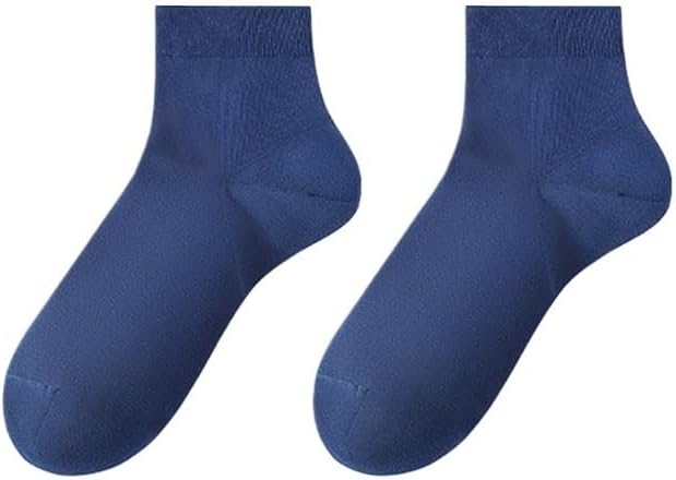 2 Pairs of Hand Sewn Cotton Socks for Men's Mid Length
