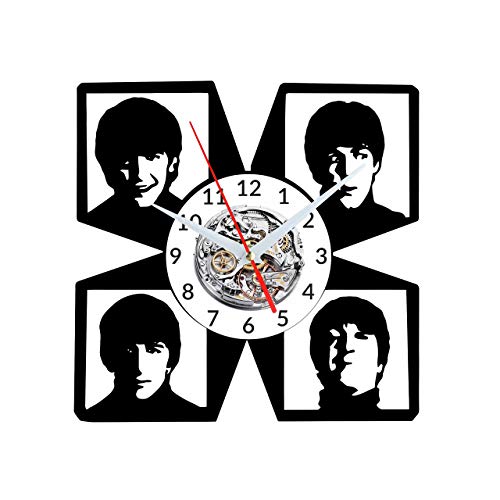 EVEVO Beatles Horloges Murales Disque Vinyle Disques Vinyliques Horloges Murales Vinyle Record Mur l’horloge Créatif… - Les Beatles, Paul McCartney, John Lennon, RIngo Starr, George Harrison EVEVO Beatles Horloges Murales Disque Vinyle Disques Vinyliques Horloges Murales Vinyle Record Mur l'horloge Créatif… – Image 3