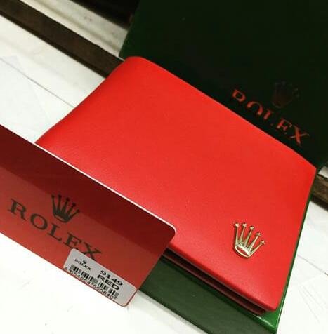rolex leather wallet