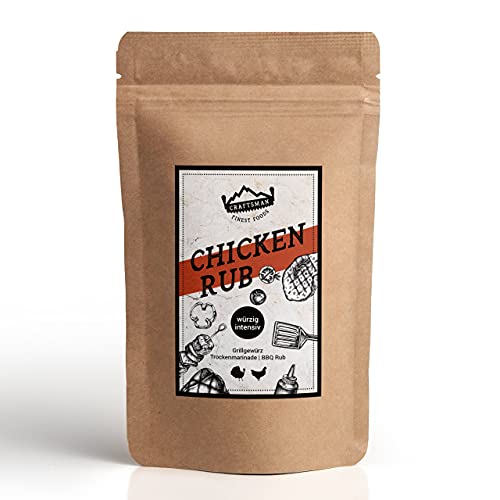 Craftsman Chicken Rub 250 g | BBQ Rub für Hähnchen | 100 % natürlich | Premium Grillgewürz | Trockenmarinade für Geflügel | Gewürzmischung zum Grillen | Chicken Dry Rub | zum marinieren von Fleisch Cover
