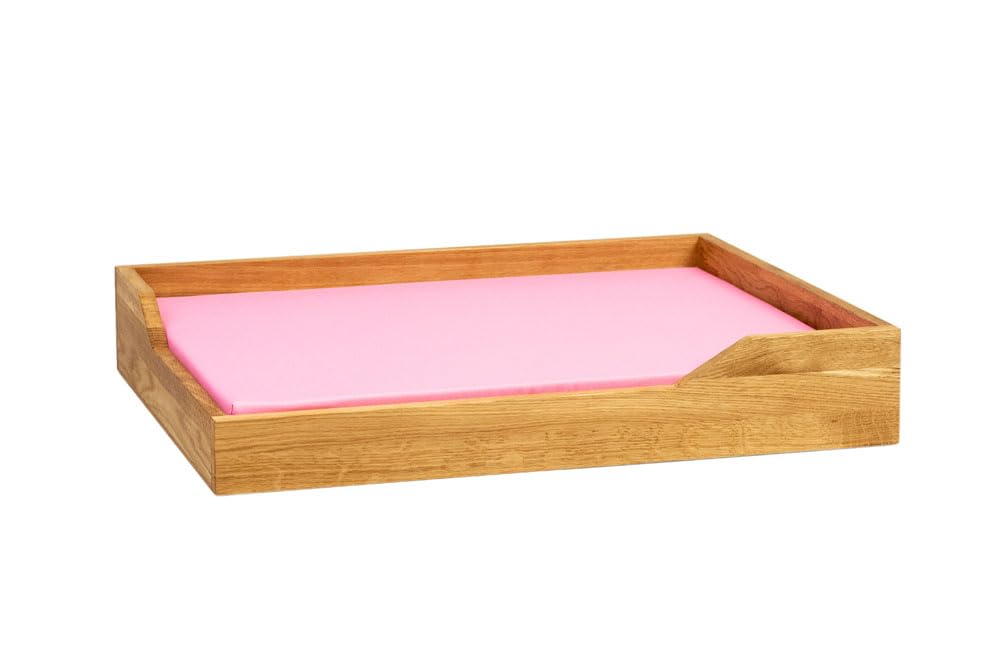 Drewniane legowisko dla małych i średnich psów, nadaje się do prania, materac, sofa dla psa, 76 x 61 cm, akcesoria dla psów