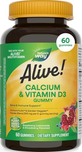Nature’s Way Alive! Chewable Calcium Gummies with Vitamin D3, 60 ct - image 1