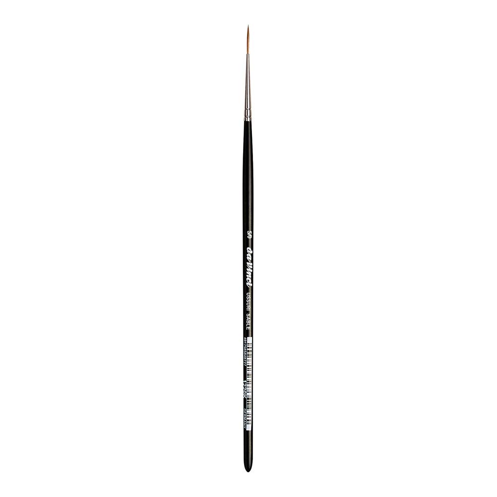 da Vinci Watercolor Series 1220K Liner/Rigger Paint Brush, Round Russian Red Sable, Size 5/0