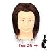 NEWSHAIR Quality Man's Mannequin Head Male with 100% Human Hair Hairdresser Male Training Head Cosmetology Manikin Doll Head for Hair Styling & Practice (10 inch, 3B#. Clamp included.)