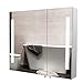 Produktbild Homfa LED Spiegelschrank Bad Edelstahl Badezimmerspiegel Badspiegel Lichspiegel Wandschrank mit Beleuchtung Berührung Sensorschalter 76x66x13cm