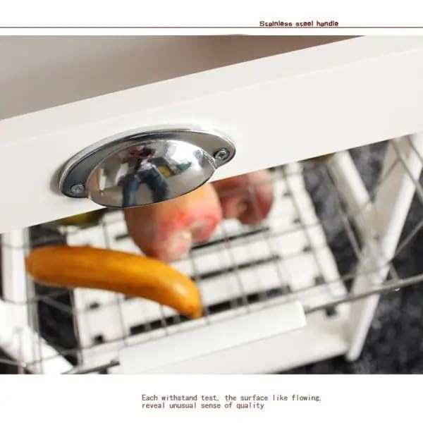Carrito de cocina con ruedas cajones y estante de almacenamiento 4