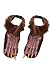 Fun World  Silver Werewolf Shoe Covers Accessory, -brown, Standard