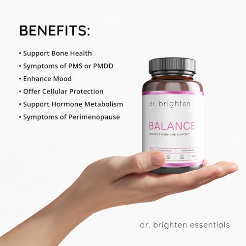 Dr. Brighten Balance - Hormone Balance for Women with Chasteberry and DIM - Targets Hormonal Acne, Period Issues, & PMS - Vegan, Non-GMO - Image 4