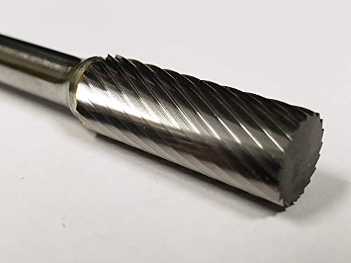 Fresa de Carburo Single Cut SA-3L 3/8 x 1 pulg en vástago 1/4 pulg miniatura 4