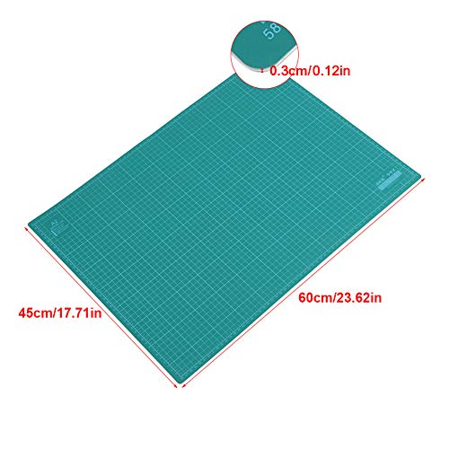 Cocoarm Craft Schneidematte, selbstheilendes 5-lagiges Schneidebrett Langlebiges A2 Grünes PVC zum Schnitzen zum Schreiben