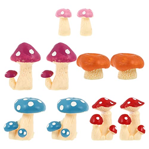 Kisangel 10PCS Fairy DIY terrarium decoration toy room props potted plant sculpture decor doll house plants decor container moss Succulents supplies sculpture Flowerpot Decorative Props