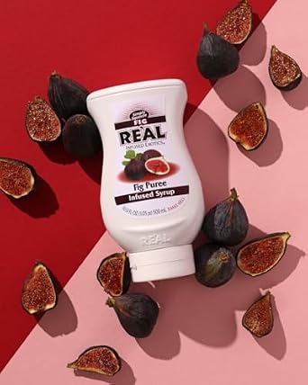 Real Infused Exotics Fig Puree Syrup, 16.9 fl oz Bottle, 2 Pack