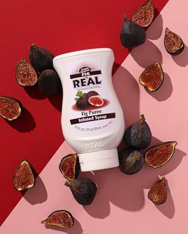 Real Infused Exotics Fig Puree Syrup, 16.9 fl oz Bottle, 2 Pack
