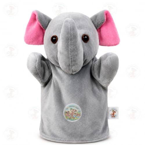 Image of Elephant Puppet Soft Hand Puppet for Kids Role Play Storytelling Educational Toy