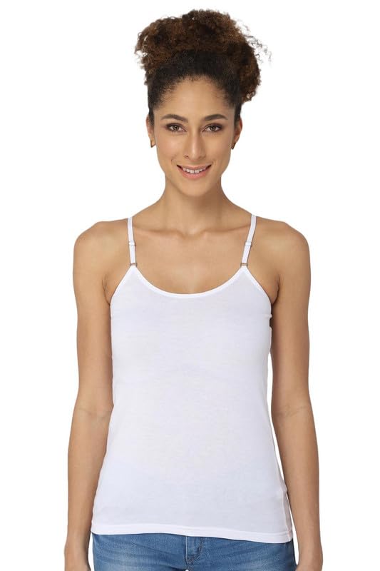 Image of Intimacy Cotton Camisole for Women with Adjustable Spaghetti Straps Comfortable Everyday Wear Camisole Slip for Women