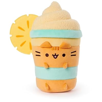 GUND Pusheen Pineapple Float Plush, Cat Stuffed Animal for Ages 8 and Up, Orange, 9.5