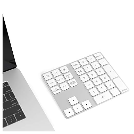 Cateck Teclado numérico Bluetooth con múltiples accesos directos Teclado numérico de 34 Teclas Teclado numérico Delgado inalámbrico portátil para iPad/Mac/Laptop/PC Compatible con el Sistema Windows