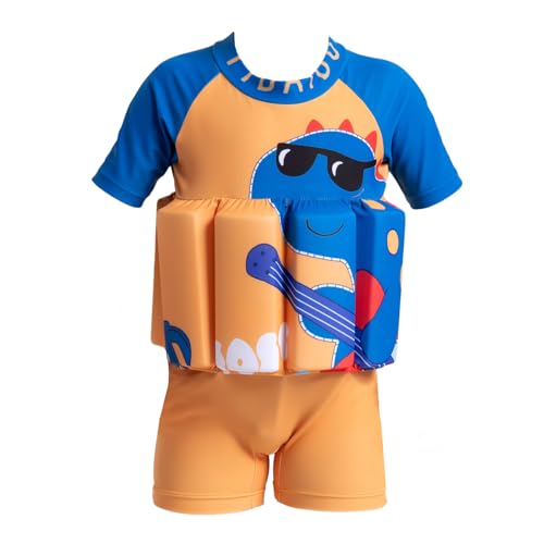 Consejos y comparativas para Comprar Baño flotante los más solicitados. 36 Summshall - Traje de baño de una pieza con flotación para niños pequeños, chaleco de natación para niños, traje de baño flotante para verano y playa, anaranjado (Orange...