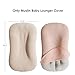MairMore Muslin Baby Lounger Cover for Newborn & Infant, 100% Cotton Soft and Breathable Lounger Slipcover for Baby Girls and Boys, Pack of 2 (Pink, Ivory)