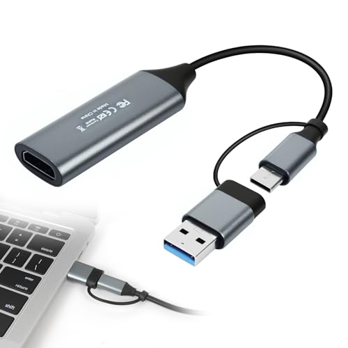 Ya en mundofriki.es: Capturadora Vídeo HDMI 4K, Tarjeta de Captura Video 4K 30Hz a USB A/C 3.0 1080P HD para Streaming Grabación de Juegos y Transmisión en Vivo Compatible con PC Switch 2 PS5 Xbox MacBook Pad Cámara