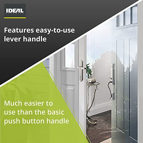 Ideal Security Door Lever With Deadbolt Lock For Out-Swinging Doors, Satin Silver #TOP5