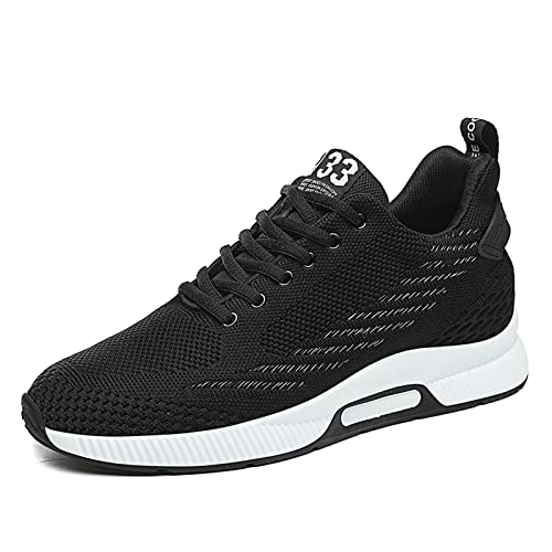 Men's Elevator Sneakers 2.36 Inch Invisible Height Increasing Lace up Fashion Sneakers
