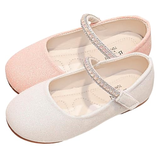 IWIHMIV Toddler Girl Mary Jane Dress Shoes Flat Bottom Comfortable Princess Ballet Shoes for Girl Party School3
