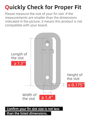 image for Abahub 9'' SUP Fin Inflatable Paddle Board Replacement Fins, Slide in 