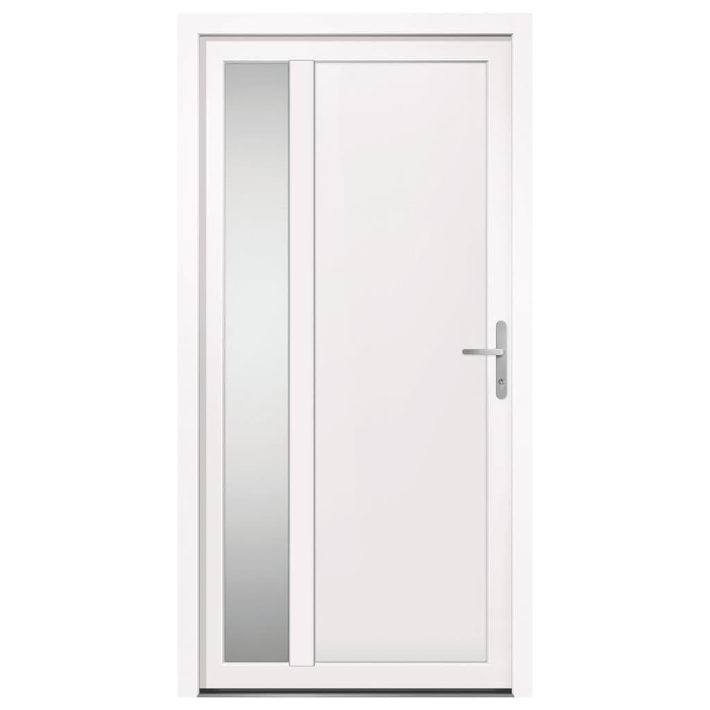 vidaXL Porta d'Ingresso Bianca in PVC 108x208 cm - Porta Entrata