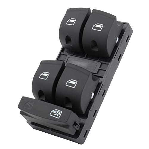 cciyu Power Window Switch Replace OE 4F0959851 4F0959851C Control Power Window Switch Driver Side or Passenger Side fits for Audi A3 8P / Sportback 8P (2004-2011)