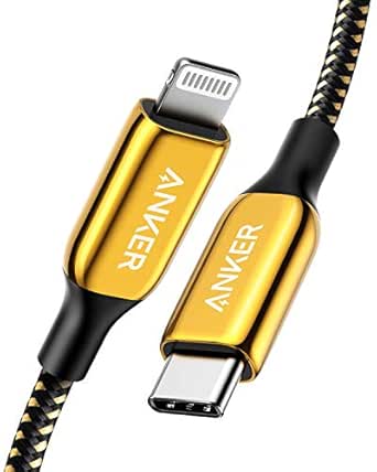 Anker 2020 Special Edition 24K Gold USB C to Lightning Cable (6 ft) Powerline+ III, MFi Certified Lightning Cable for iPhone SE / 11/11 Pro / 11 Pro Max/X/XR/XS Max, Supports Power Delivery