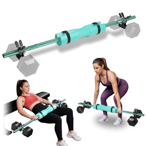J Bryant 122 cm Gewichtheber-Stangen-Konverter – Kurzhantel-zu-Langhantel-Adapter für Heim-Fitness-Studio – unterstützt 59,9 kg mit gepolstertem Pad – am besten für Kreuzheben, Hüftstoß J Bryant 122 cm Gewichtheber-Stangen-Konverter – Kurzhantel-zu-Langhantel-Adapter für Heim-Fitness-Studio – unterstützt 59,9 kg mit gepolstertem Pad – am besten für Kreuzheben, Hüftstoß