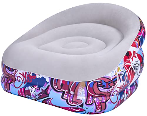 AVENLI aufblasbarer Lounge Sessel 105x98x65 cm Luftsessel im Grafitti Design