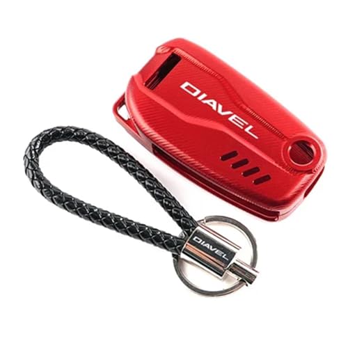 Coque de clé Moto CNC avec chaîne pour Diavel XDiavel 1260s DX 2020-2025 CC-4