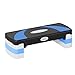 HOMCOM Step Fitness da Aerobica, Stepper Regolabile a 3 Altezze 10-15-20 cm per Allenamento a Casa e Palestra, Blu e Nero