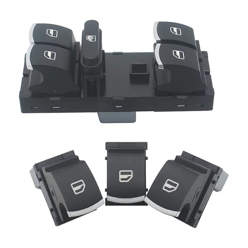 Interrupteur de fenêtre pour VW Golf Passat | Commande principale 5ND959857 chromé