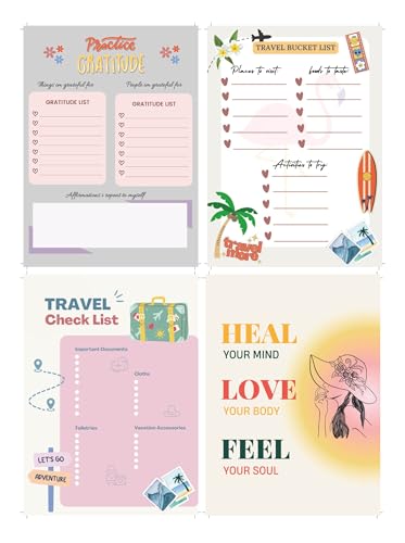 Image of KAANUKA A5 Notebook, 172 Pages, 80 GSM, Ruled, Themed Journals, Diary for Girls and Women, Notebook For Home, Office And Personal Diary With Trackers, Best For Gifting
