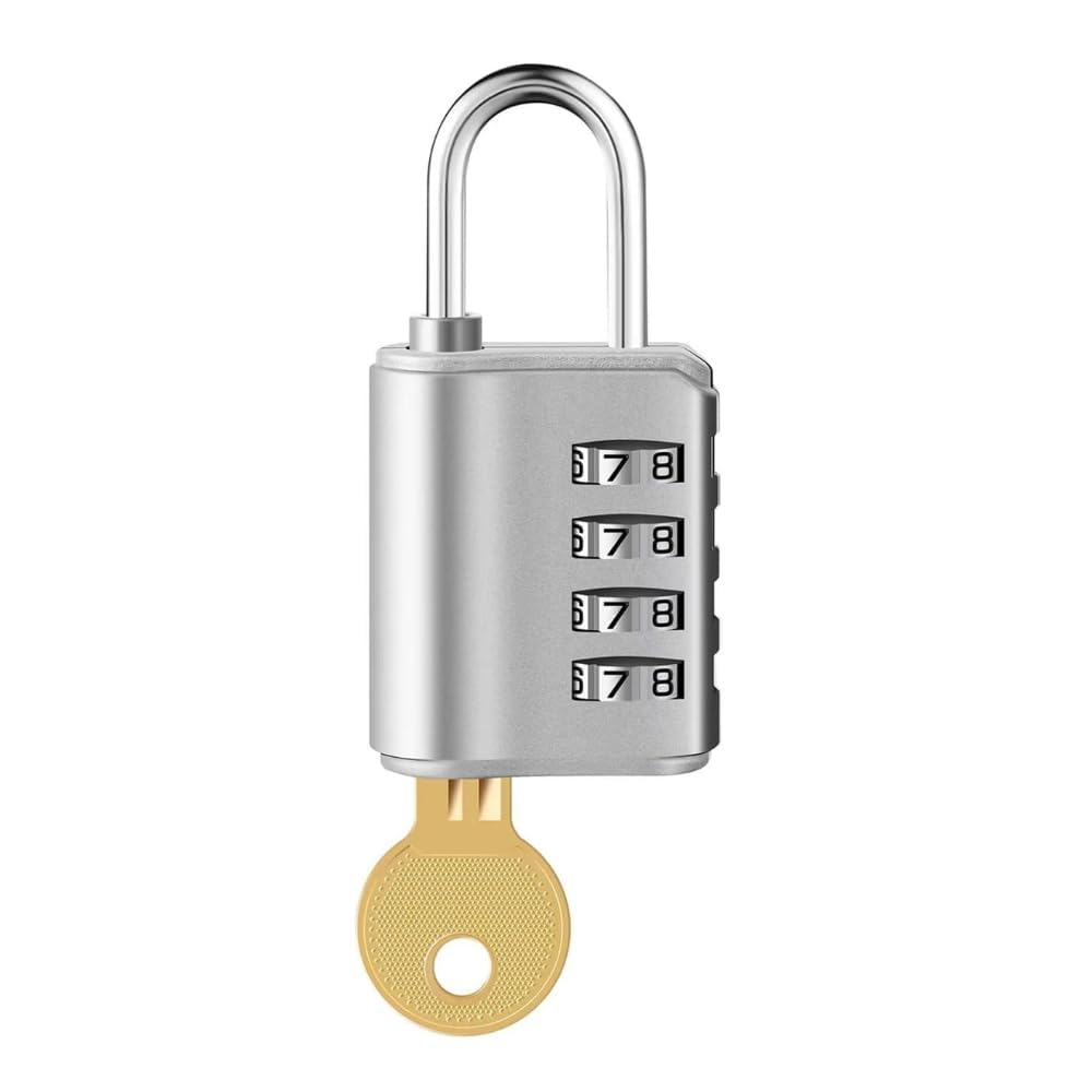 Coded Lock, Rotary Padlock Combination Padlocks Rotary Padlock Digit Combination Locker Lock Safe Round Dial Number Luggage Suitcase Security. — Amazon image 8
