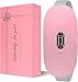 Almohadilla térmica menstrual,Cinturón de Calentamiento Eléctrico USB para el Vientre,con 3 niveles de calor y 3 modos de masaje, regalos de cumpleaños para mujeres y niñas (pink)